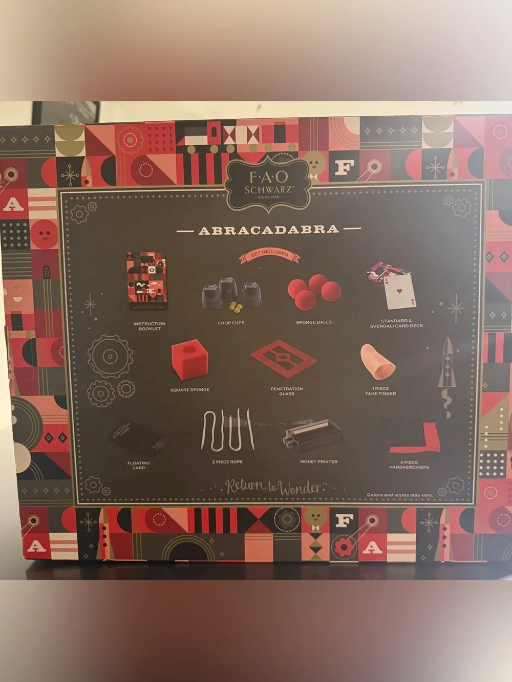 FAO Schwarz Magic Set in Red, Black & Gold Accents